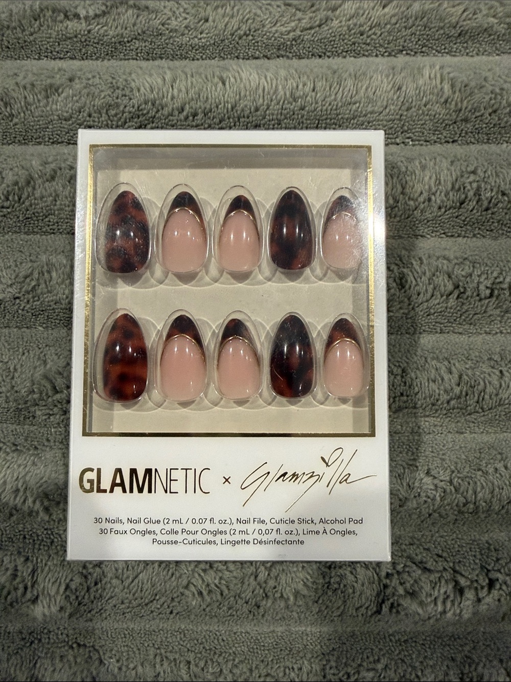 GLAMnetic Nude & Brown Tortoise Press-On Nail Set